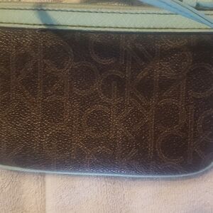 Calvin Klein Black and Teal Clutch